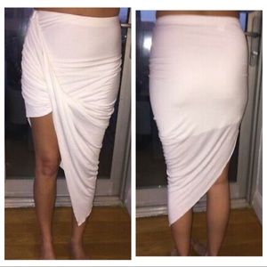 Helmut Lang Asymmetrical White Skirt New MEDIUM